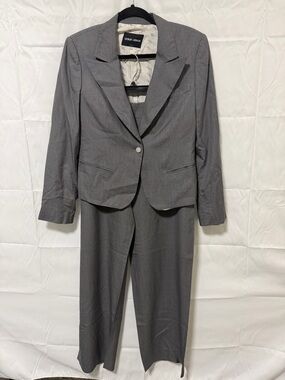 Giorgio Armani Women's Gray Pinstripe Two-Piece Pantsuit